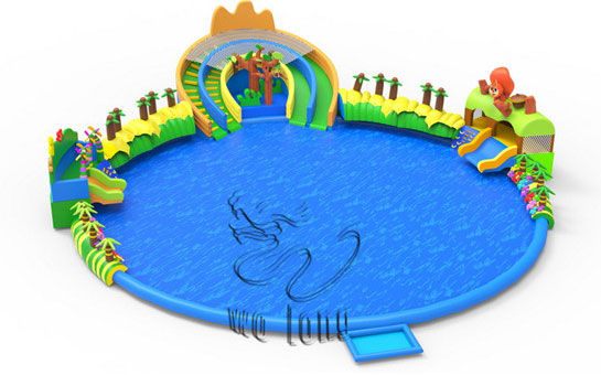 water pool slide