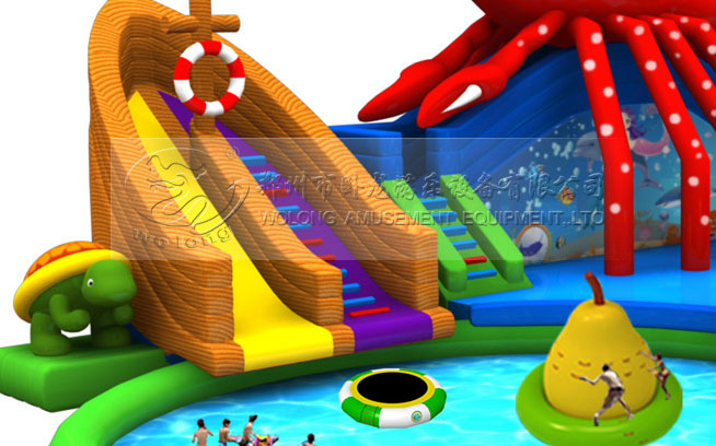 inflatable swimming pool slide