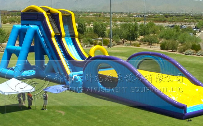 inflatable water pool slide