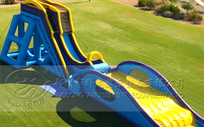 inflatable water pool slide