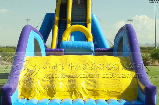 inflatable water pool slide