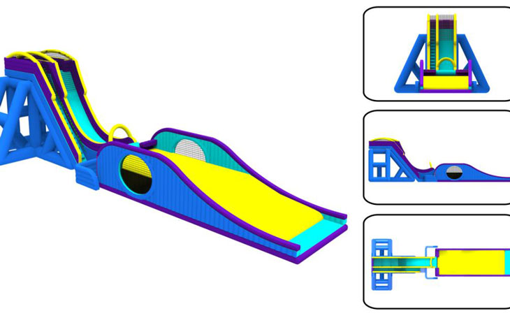 inflatable water pool slide