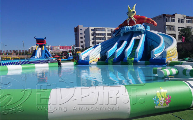 inflatable swimming pool slide equipment for sale
