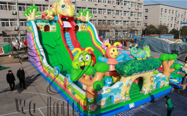 inflatable dry slide