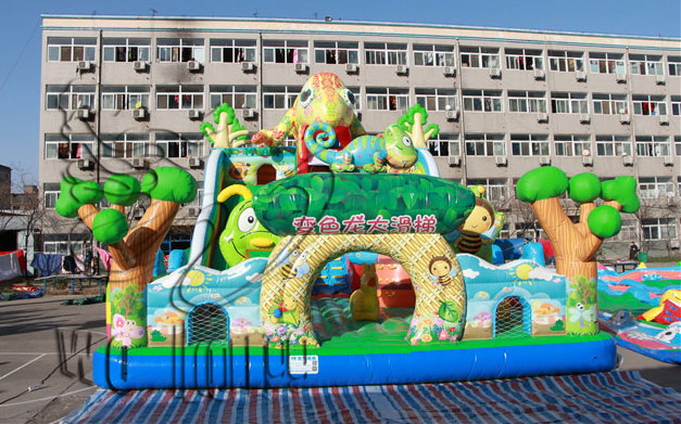 inflatable dry slide