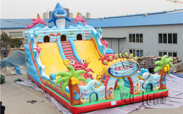 inflatable house slide