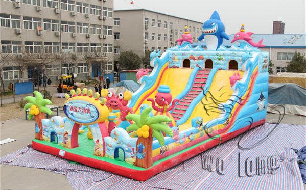 inflatable house slide