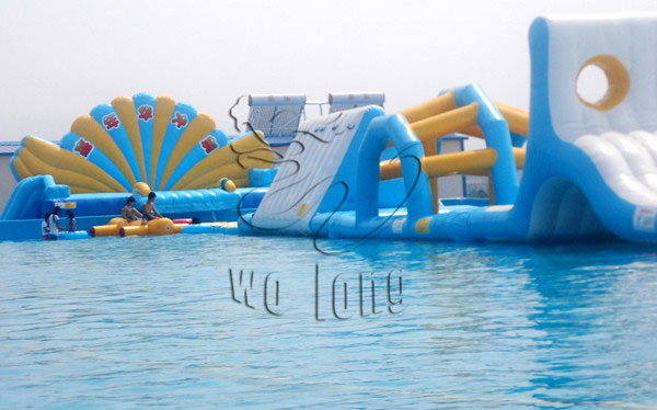 inflatable water obstacle course