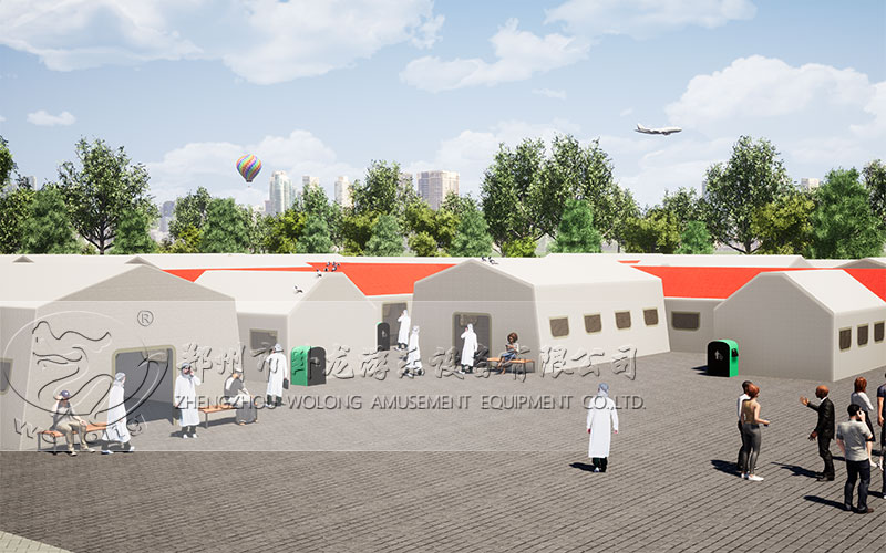 Inflatable medical tent
